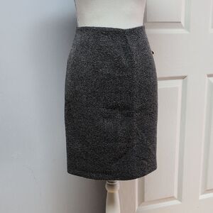 NWT Secret Garden Pewter Wool Blend Textured Skirt Size 10